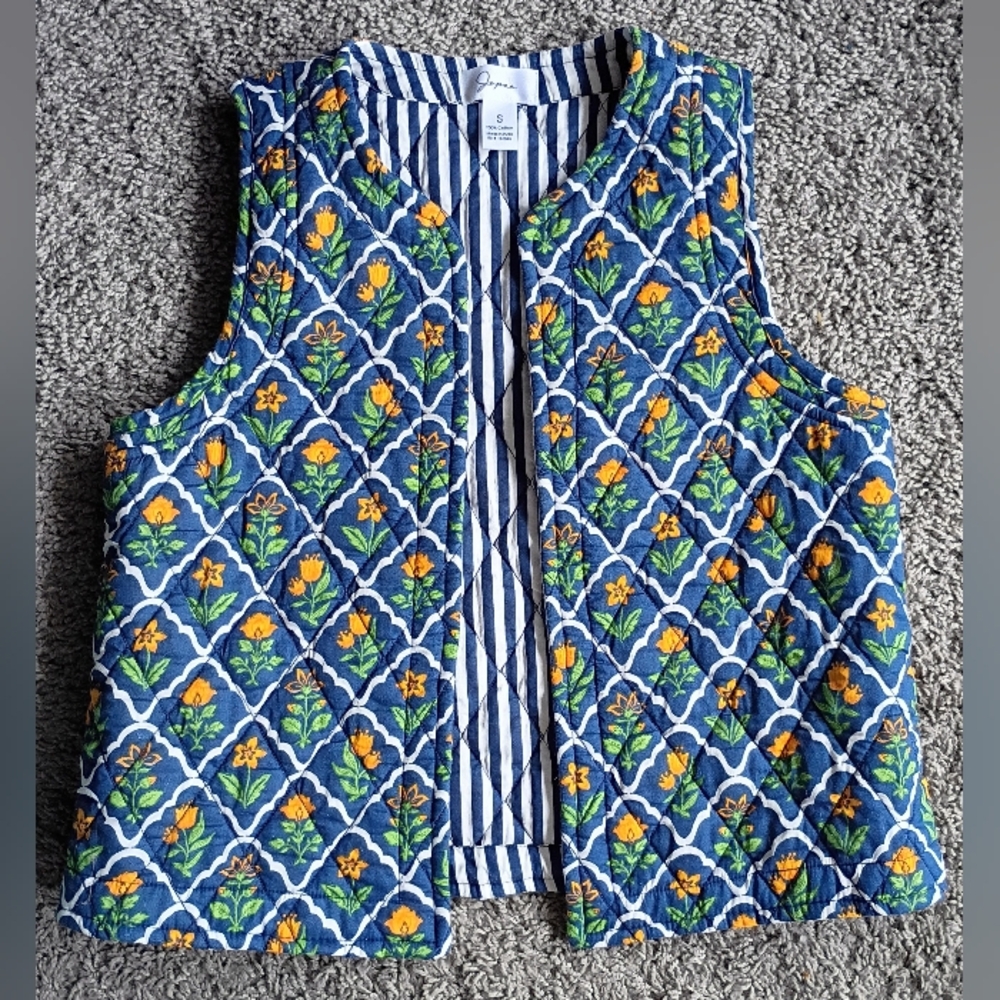 Japna Floral Quilted Vest